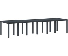 Sodo stalas Antracitas 350 x 100 x 74 cm poliratanas