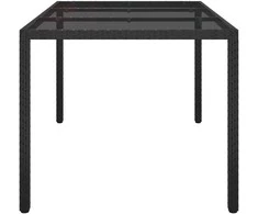 Sodo stalas Juoda 150 x 90 x 75 cm poliratanas