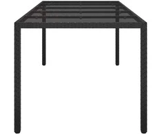 Sodo stalas Gryna juoda 250 x 100 x 75 cm poliratanas
