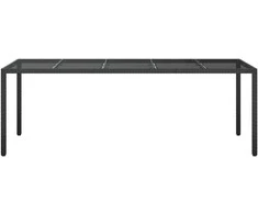 Sodo stalas Gryna juoda 250 x 100 x 75 cm poliratanas