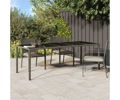 Sodo stalas Pilka 250 x 100 x 75 cm poliratanas
