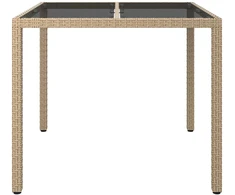 Sodo stalas Smėlio 90 x 90 x 75 cm poliratanas