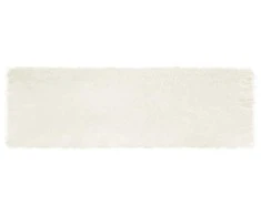 Dirbtinio avių kailio kilimas TAFALLA Balta 80 x 250 cm