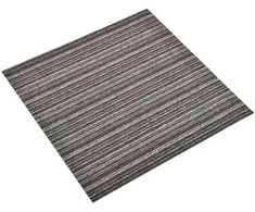 Kilimas 20 pcs Juostuota antracito spalvos 50 x 50 cm