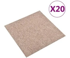 Kilimas 20 pcs Smėlio 50 x 50 cm 100% polipropileno