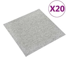 Kilimas 20 pcs Šviesiai pilka 50 x 50 cm 100% polipropileno