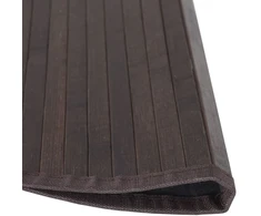 Kilimas, apvalus, tamsiai rudas, 100 cm, bambukas