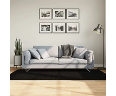 Kilimas HUARTE, juodas, 100x200cm, trumpi šereliai