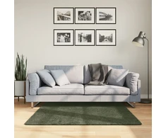 Kilimas HUARTE, miško žalios spalvos, 120x120cm trumpi šereliai