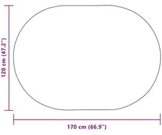 Kilimas ZIZUR Kreminė 170 x 120 cm Polipropilenas