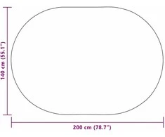 Kilimas ZIZUR Kreminė 200 x 140 cm Polipropilenas