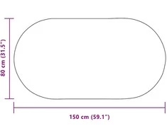 Kilimas ZIZUR Kreminė 150 x 80 cm Polipropilenas