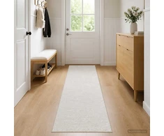 Kilimas Kreminė 80 x 300 cm 100% poliesteris 3 mm Plaunamas