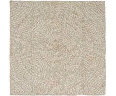 Zoninės kiliminės dangos Natūrali ir Balta 120 x 120 cm Džiutas