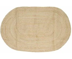 Zoninės kiliminės dangos Natūrali ir Balta 152 x 245 cm Džiutas