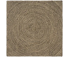 Kilimas Natūrali ir juoda 120 x 120 cm Džiutas