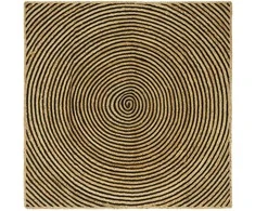 Zoninės kiliminės dangos Juoda 120 x 120 cm Džiutas