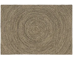 Kilimas Natūrali ir juoda 140 x 200 cm Džiutas