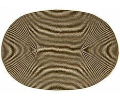 Zoninės kiliminės dangos Natūrali ir juoda 205 x 305 cm Džiutas