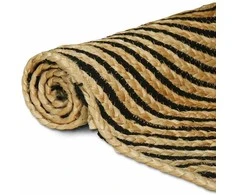 Kilimas Juoda 60 x 400 cm Džiutas