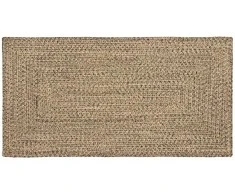Zoninės kiliminės dangos Natūrali ir juoda 100 x 200 cm Džiutas
