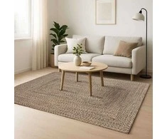 Zoninės kiliminės dangos Natūrali ir juoda 120 x 170 cm Džiutas