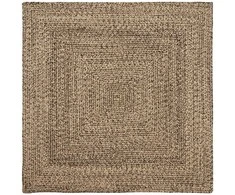 Zoninės kiliminės dangos Natūrali ir juoda 120 x 120 cm Džiutas