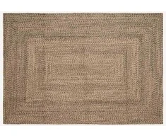 Zoninės kiliminės dangos Natūrali ir juoda 160 x 230 cm Džiutas