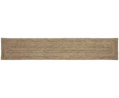 Zoninės kiliminės dangos Natūrali ir juoda 60 x 400 cm Džiutas