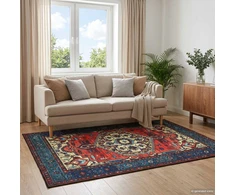 Kilimas ORIZ Raudona 200 x 200 cm 100% poliesteris