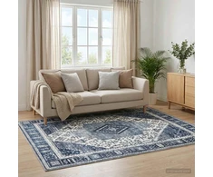 Kilimas ORIZ Tamsiai mėlyna 160 x 230 cm 100% poliesteris