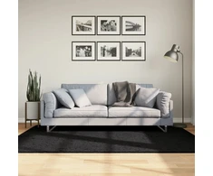 Kilimas OVIEDO, juodos spalvos, 140x200cm, trumpi šereliai