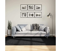 Kilimas OVIEDO, juodos spalvos, 160x230cm, trumpi šereliai