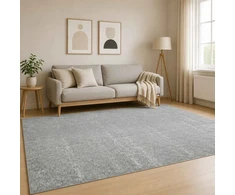 Kilimas Pilka 190 x 300 cm 100% poliesteris 3 mm Plaunamas
