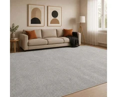 Kilimas Pilka 300 x 400 cm 100% poliesteris 3 mm Plaunamas