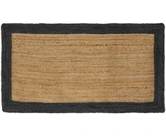 Kilimas Tamsiai pilka ir natūrali 100 x 200 cm Džiutas