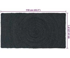 Zoninės kiliminės dangos Tamsiai pilka 60 x 110 cm Džiutas