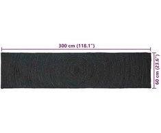 Zoninės kiliminės dangos Tamsiai pilka 60 x 300 cm Džiutas