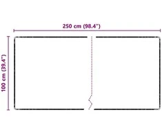 Kilimėlio bėgimo kilimas Juoda 100 x 250 cm