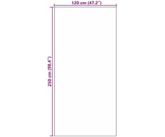 Durų kilimėlis Kita Antracito ir juoda 120 x 250 cm