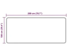 Kilimėlis MARSA Geltona 100 x 200 cm Poliesteris ir PVC