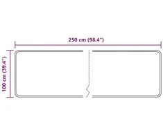 Kilimėlis MARSA Geltona 100 x 250 cm Poliesteris ir PVC