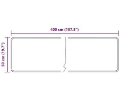 Kilimėlis MARSA Geltona 50 x 400 cm Poliesteris ir PVC