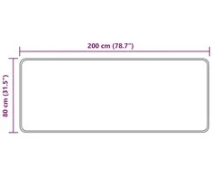 Kilimėlis MARSA Geltona 80 x 200 cm Poliesteris ir PVC