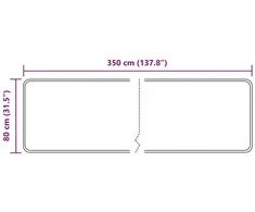 Kilimėlis MARSA Įvairiaspalvis 80 x 350 cm Poliesteris ir PVC