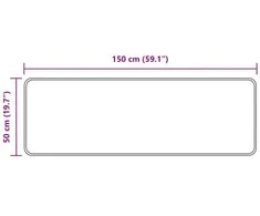Kilimėlis MARSA Juoda 50 x 150 cm Poliesteris ir PVC