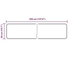 Kilimėlis MARSA Juoda 50 x 350 cm Poliesteris ir PVC