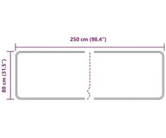 Kilimėlis MARSA Juoda 80 x 250 cm Poliesteris ir PVC