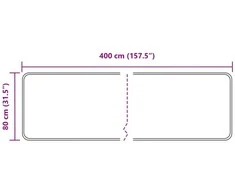 Kilimėlis MARSA Juoda 80 x 400 cm Poliesteris ir PVC