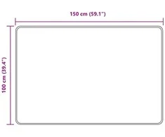 Kilimėlis MARSA Pilka 100 x 150 cm Poliesteris ir PVC